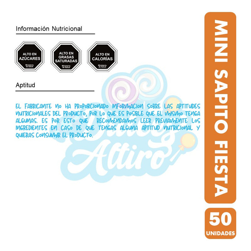 Mini Sapito, Sabores Surtidos - Especial Cumpleaños (50 Uni)