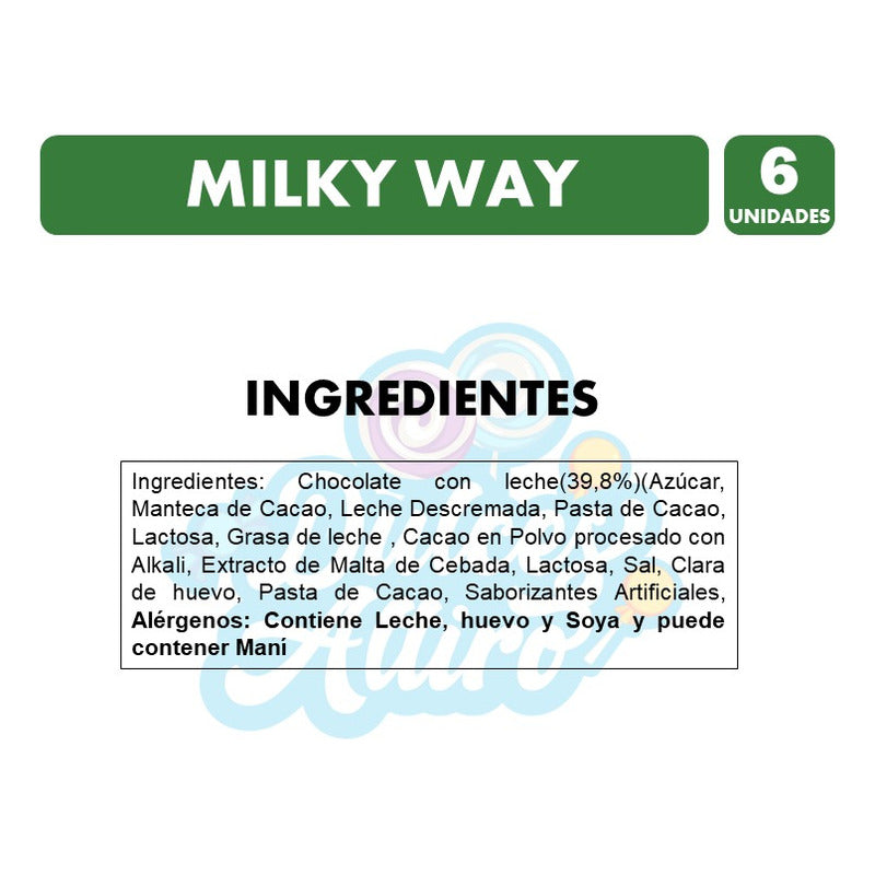Chocolate Milky Way - Pack De 6 Barritas, De 52 Gramos C/u.