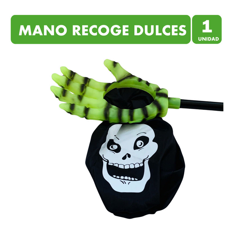 Mano Recoge Dulces O Truco Halloween Esqueleto (52 Cm)