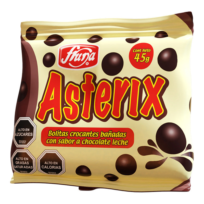Asterix - Bolitas Crocantes Bañadas Sabor Chocolate (20 Uni)
