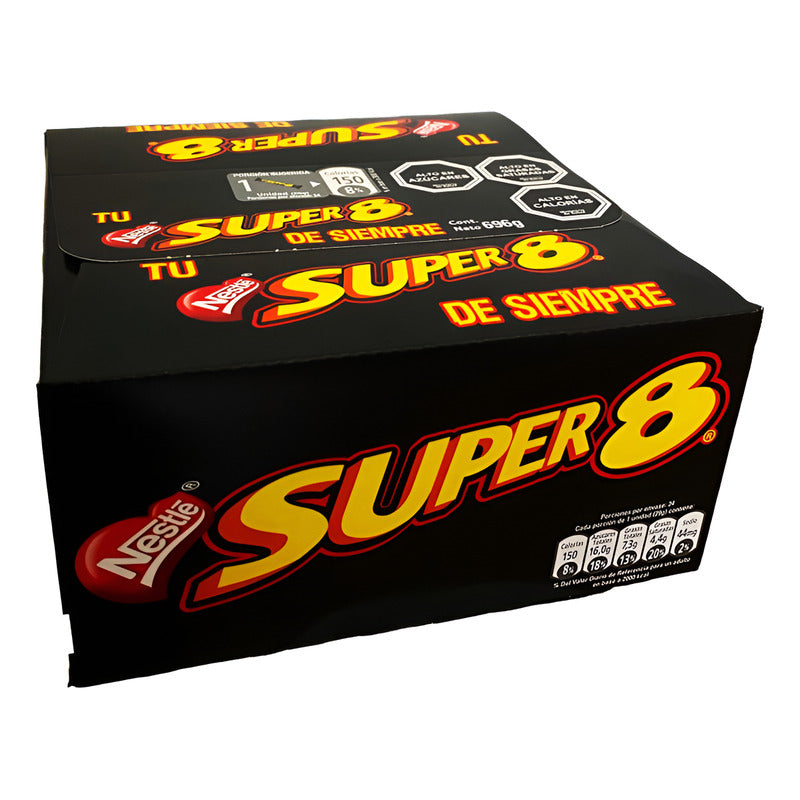 Super 8 - Oblea Bañada Con Cobertura Sabor Chocolate (24 Un)