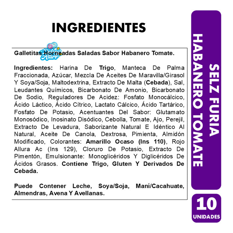 Selz Furia Habanero Tomate - Edición Limitada (pack 10 Un)