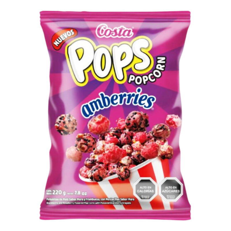 Popcorn Amberries Sabor Mora Y Frambuesa (cabritas 220 Gr)