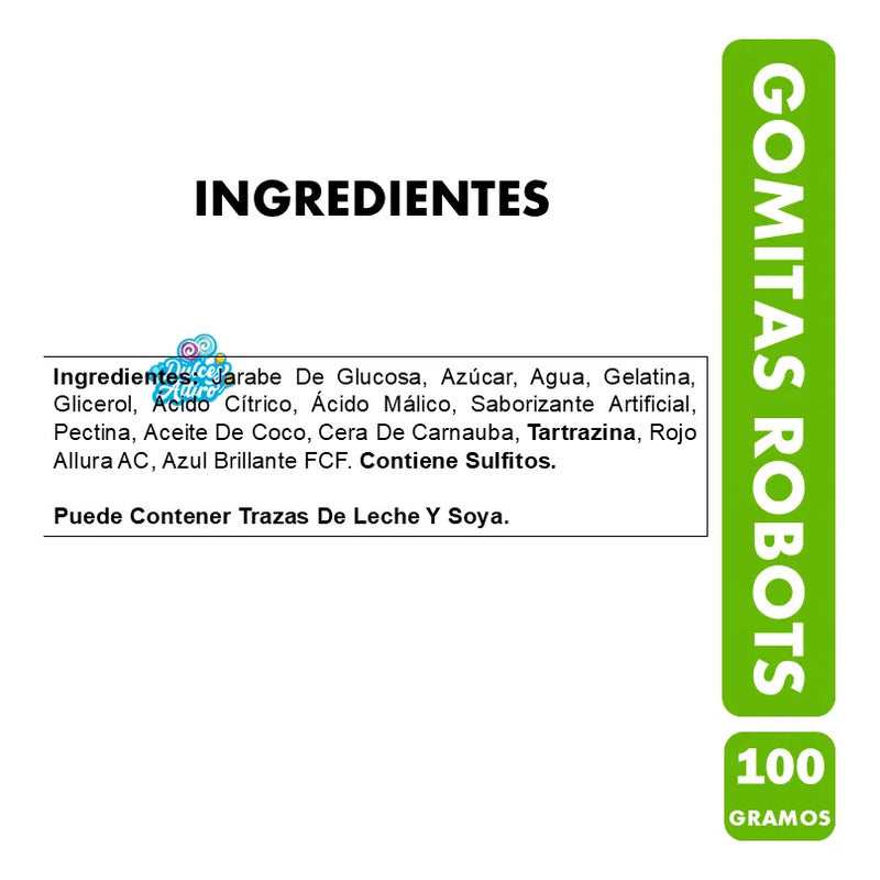 Gomitas 4d En Forma De Robots Sabores Frutales (unitario)