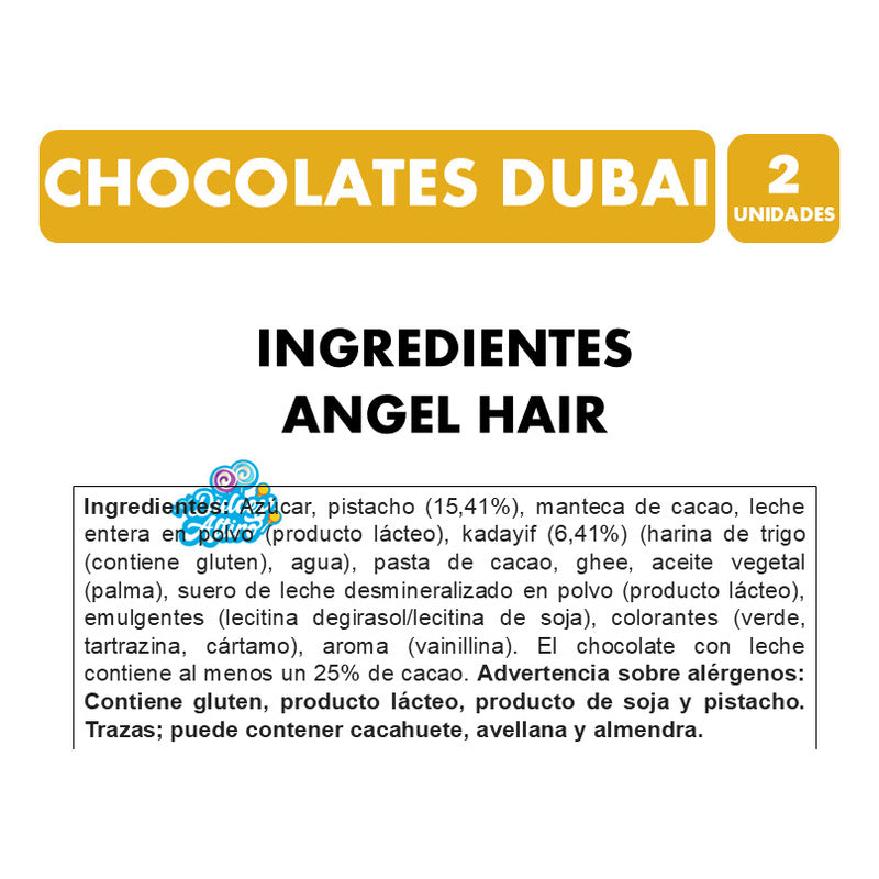 Pack De Chocolate Viral Dubai Pistacho Y Pelo De Angel Moda