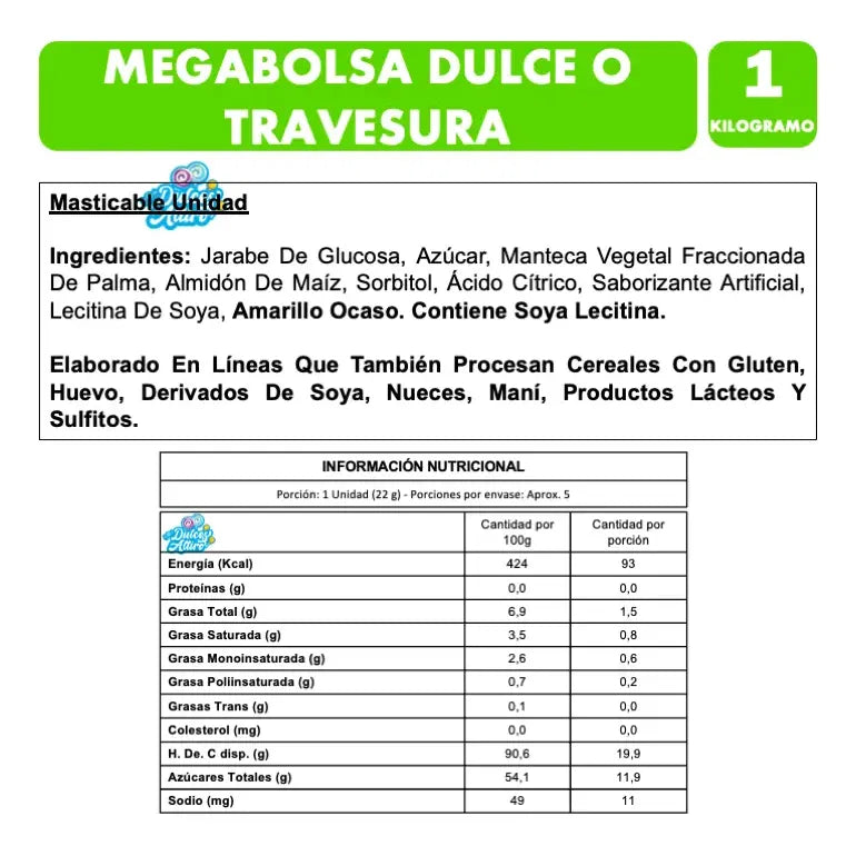 Dulces De Halloween - Mega Piñata Dulce O Travesura (1 Kg)