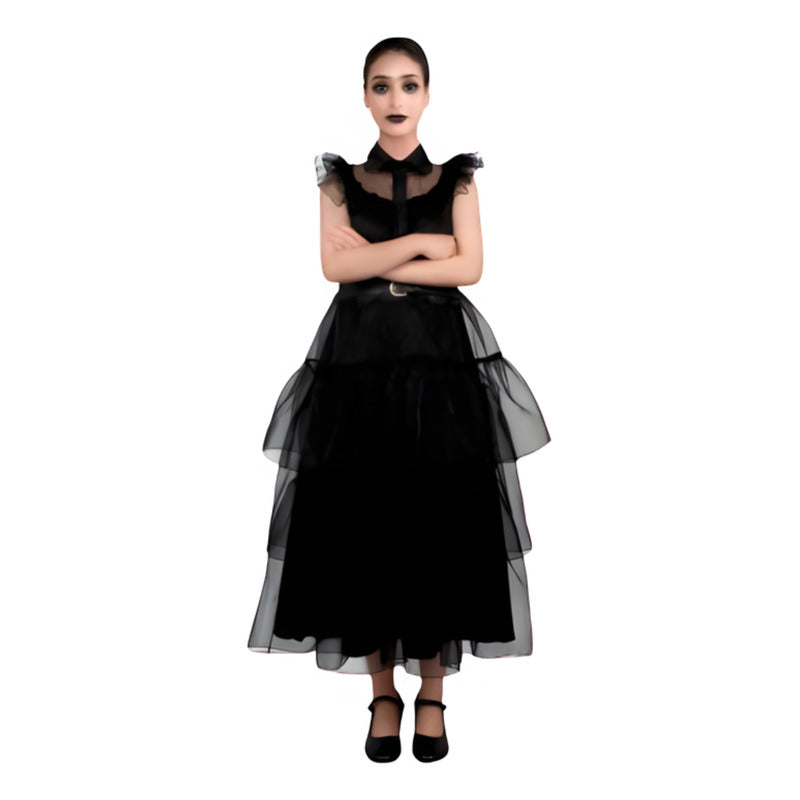 Disfraz Niña Gótica De Fiesta Especial Halloween Negro Niña 7-9