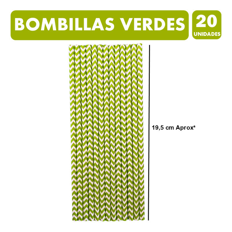 Pack Cumpleaños Color Verde - Adornos Accesorios Decoración