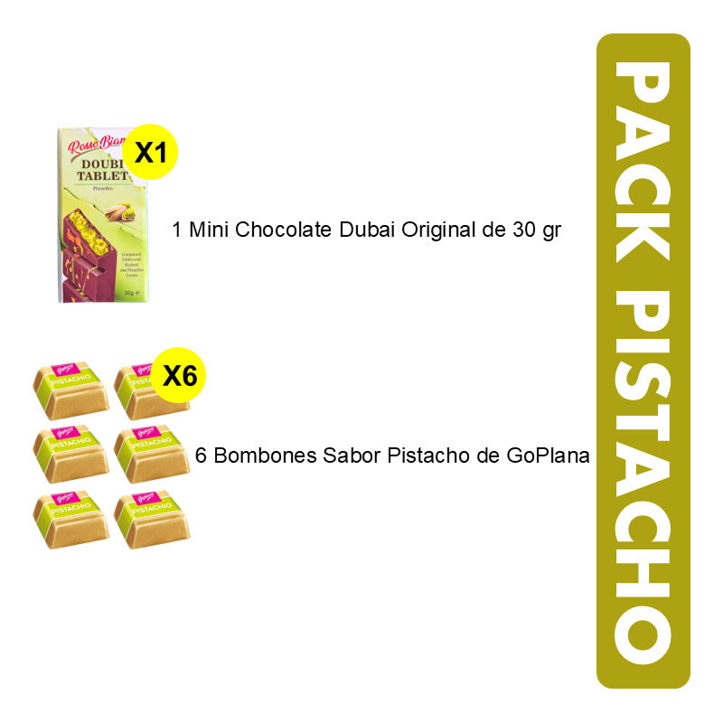 Mini Chocolate Viral De Dubai + 6 Bombones De Pistacho
