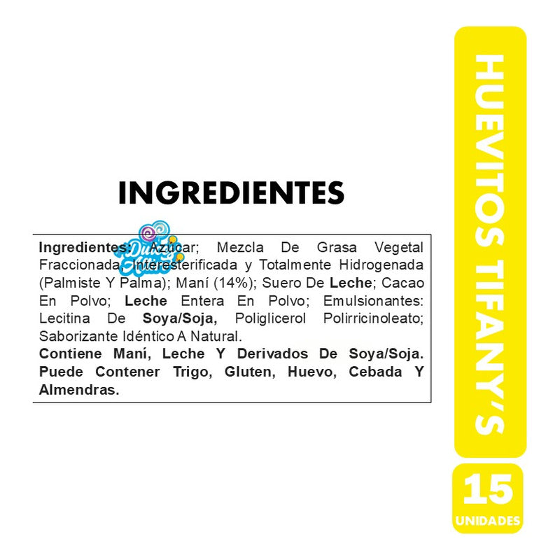Huevitos De Chocolate De Tifanys Relleno Mani (caja Con 15u)
