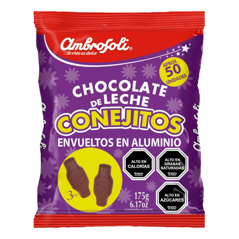 Conejitos De Chocolate Ambrosoli - Pascua (bolsa Con 50 Uni)