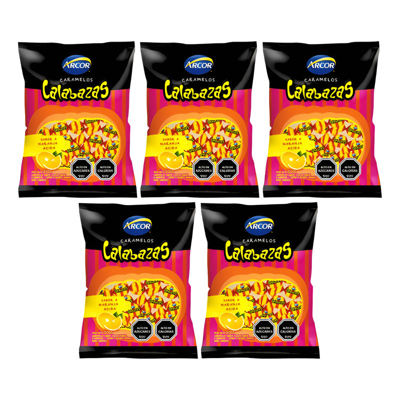 Dulces Para Halloween - Caramelos Calabaza (pack 5 Uni)