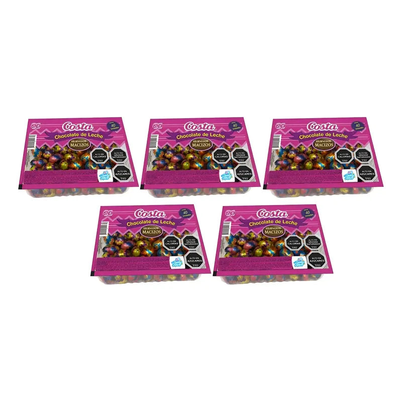 Huevitos De Chocolate Costa (pack 5 Bandejas De 40 Unidades)