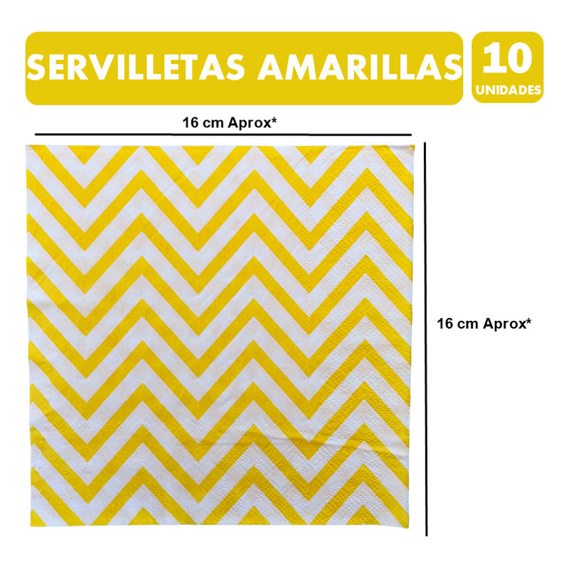 Pack Cumpleaños Amarillo -adornos Accesorios Decoración