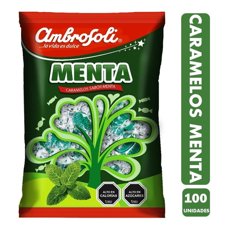 Dulces Menta Ambrosoli - Bolsa De 430 Gramos (100uni Aprox).