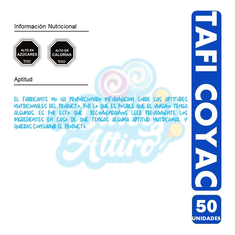 Masticables Tafi Bolsa De Chupetes Con 50 Unidades
