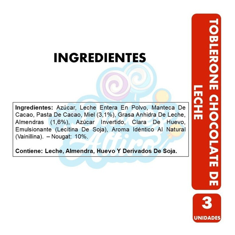 Chocolate Suizo - Toblerone De 50gr (pack Con 3 Unidades)