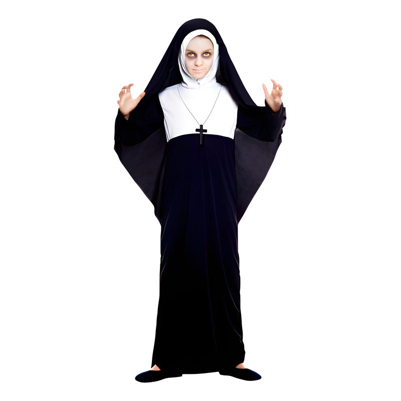 Disfraz Monja Infantil Especial Halloween De Terror Niña Negro 10-12