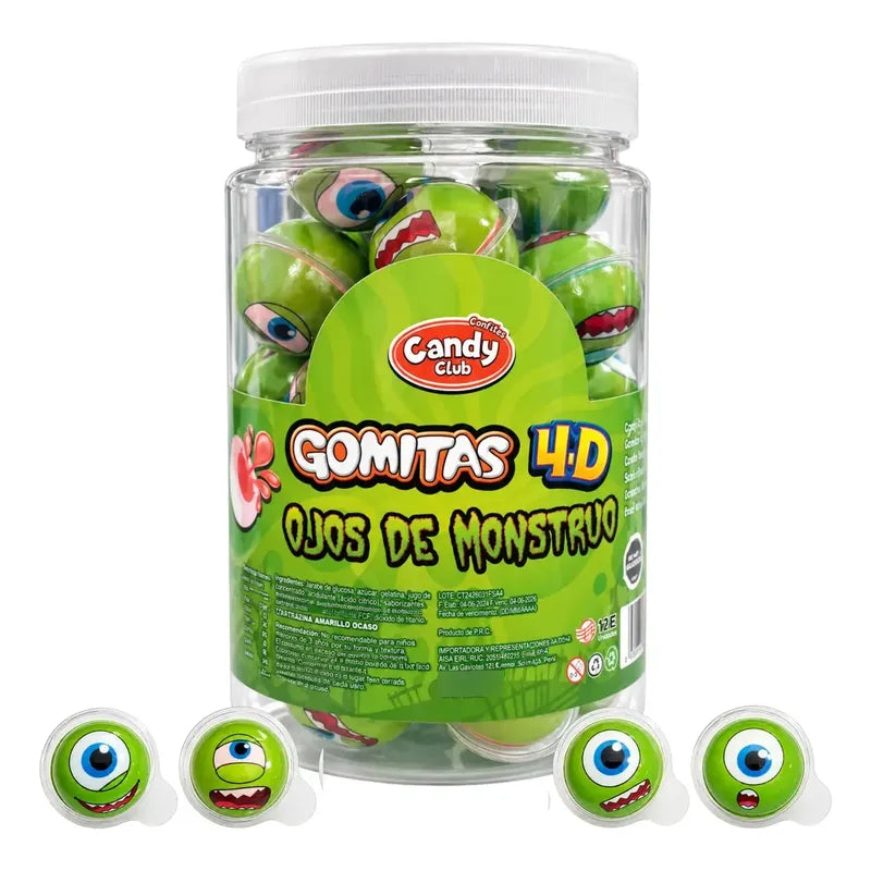 Gomitas Hallowen Ojos De Monstruo Con Centro Líquido - 30uni
