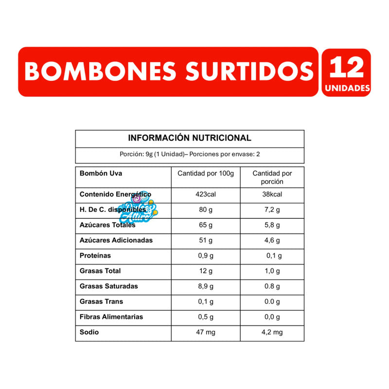 Bombones Surtidos Bel Con Cobertura Sabor Chocolate (108g)