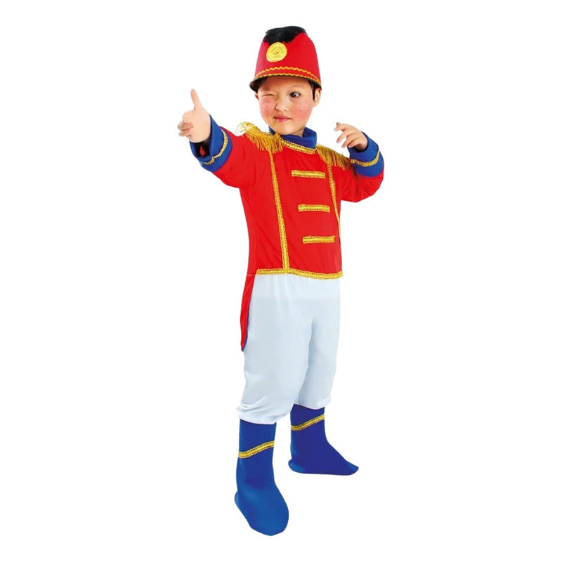 Traje De Soldadito Infantil Disfraz De Cuento (talla 7 - 9) Rojo 7 -9