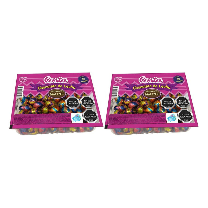 Huevitos De Chocolate Costa (pack 2 Bandejas De 40 Unidades)