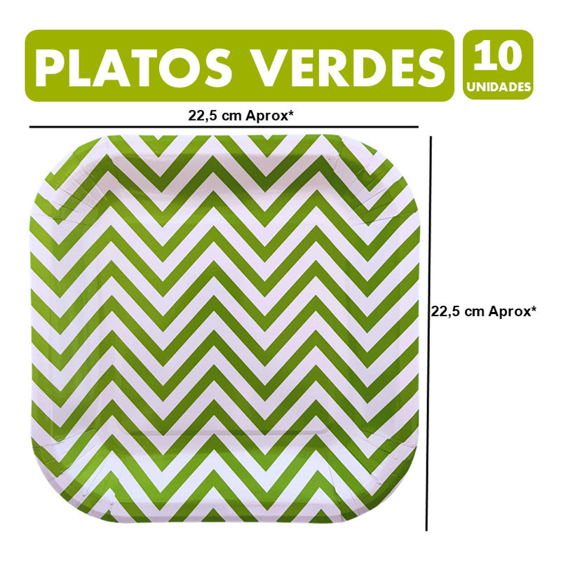 Pack Cumpleaños Color Verde - Adornos Accesorios Decoración