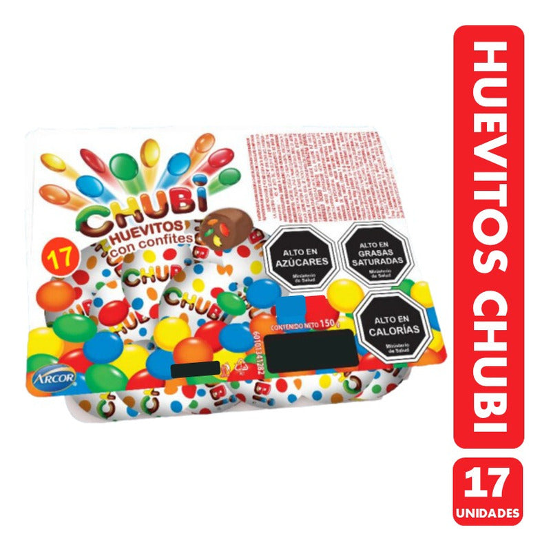 Huevitos De Chubi De Arcor Con Confite (caja Con 17un)