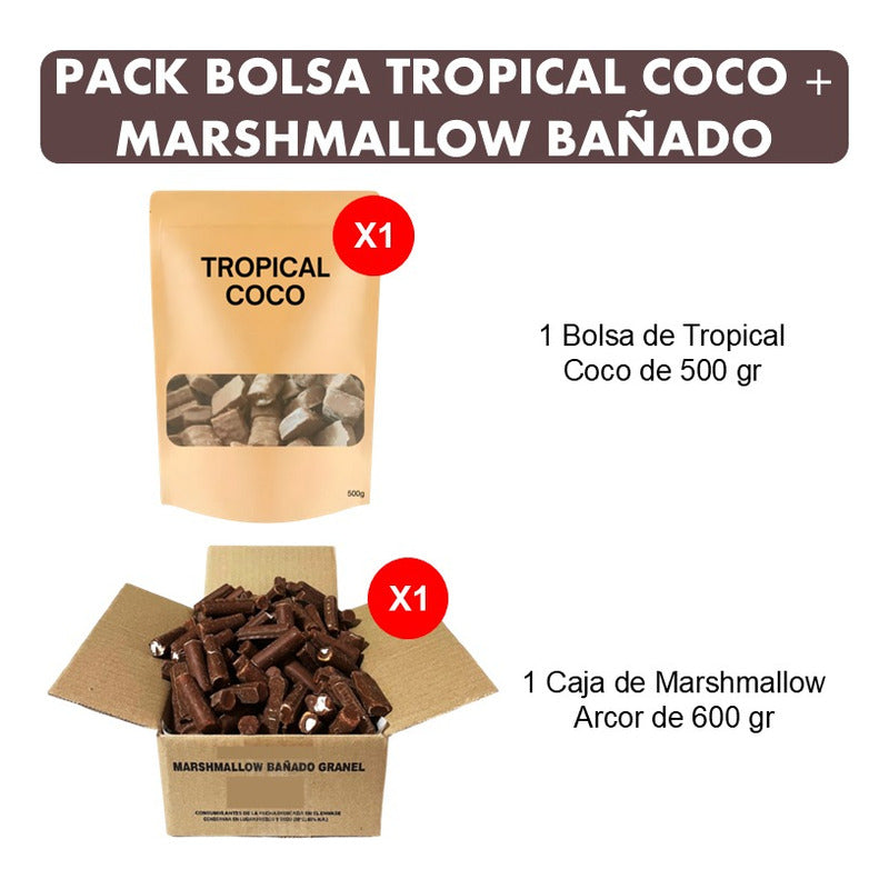 Tropical Coco En Bolsa De 500gr + Marshmallow Arcor 600gr