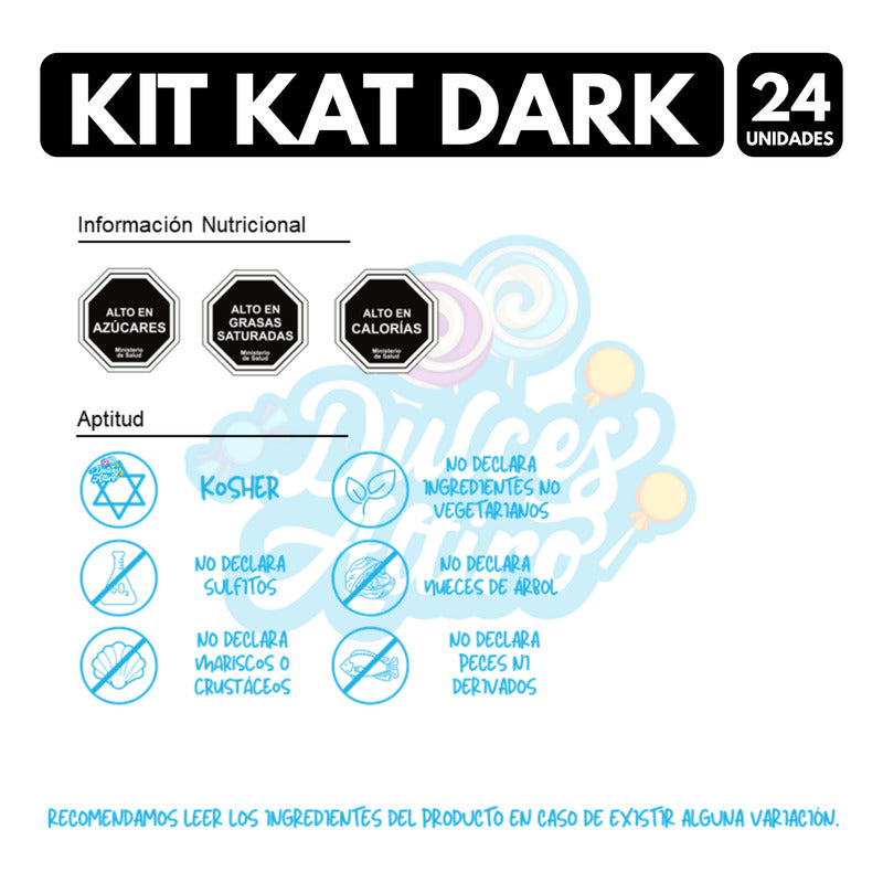 Kit Kat Dark En Caja De Nestle Por Mayor (caja De 24 Uni)