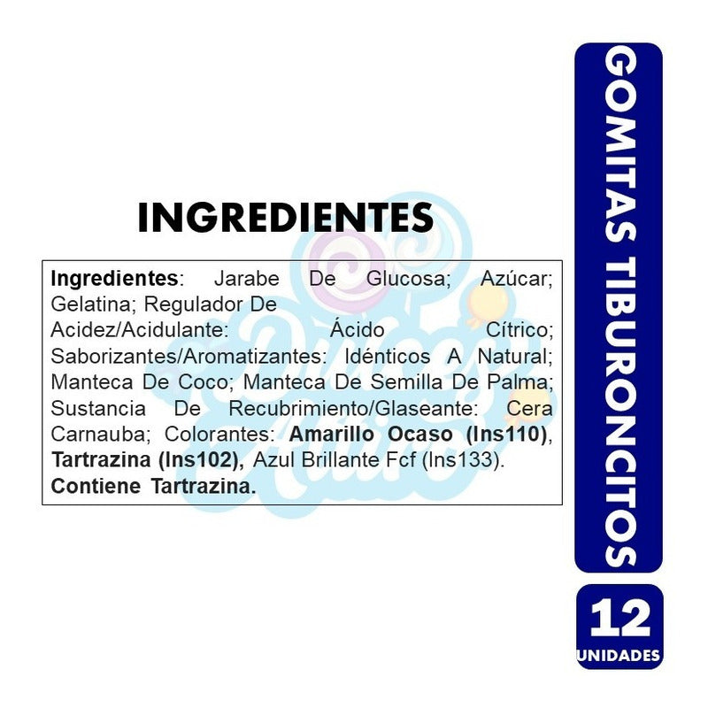 Gomitas En Forma De Tiburoncitos (caja Con 12 Unidades)