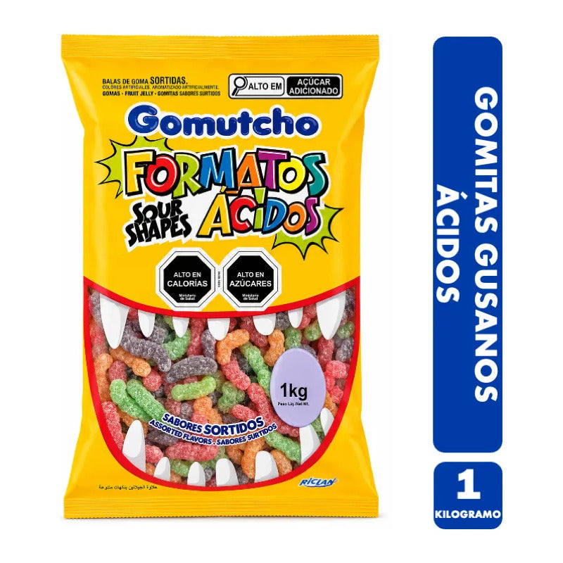 Gomitas Gomutcho Ácidas En Forma De Gusanos (bolsa De 1 Kg)