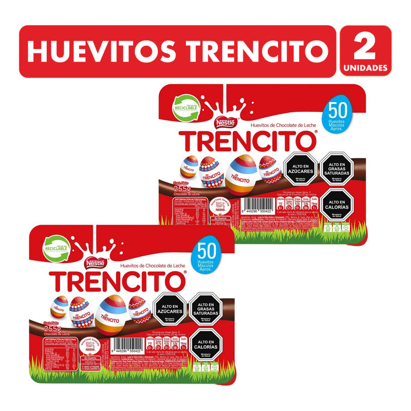 Pack 2 Bandejas De Huevitos De Pascua Trencito (bandeja 50u)
