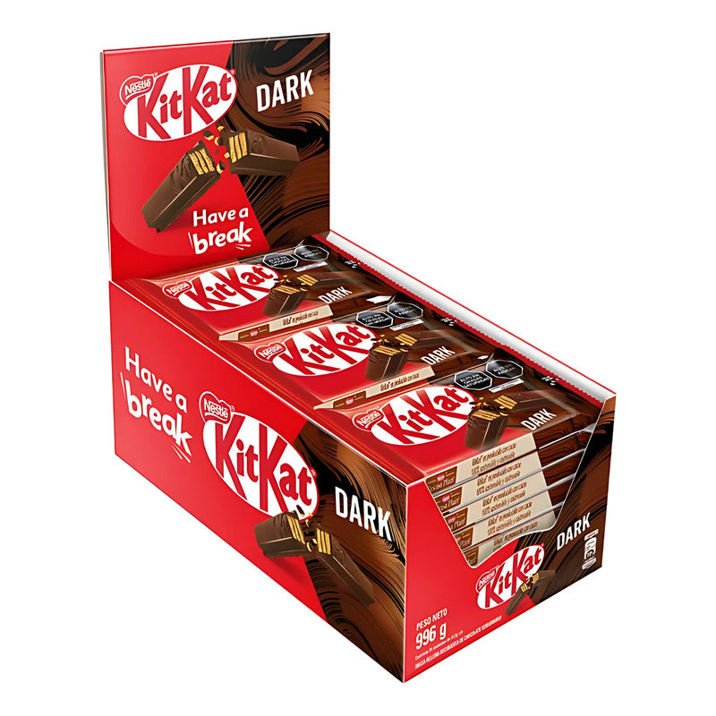 Kit Kat Dark En Caja De Nestle Por Mayor (caja De 24 Uni)