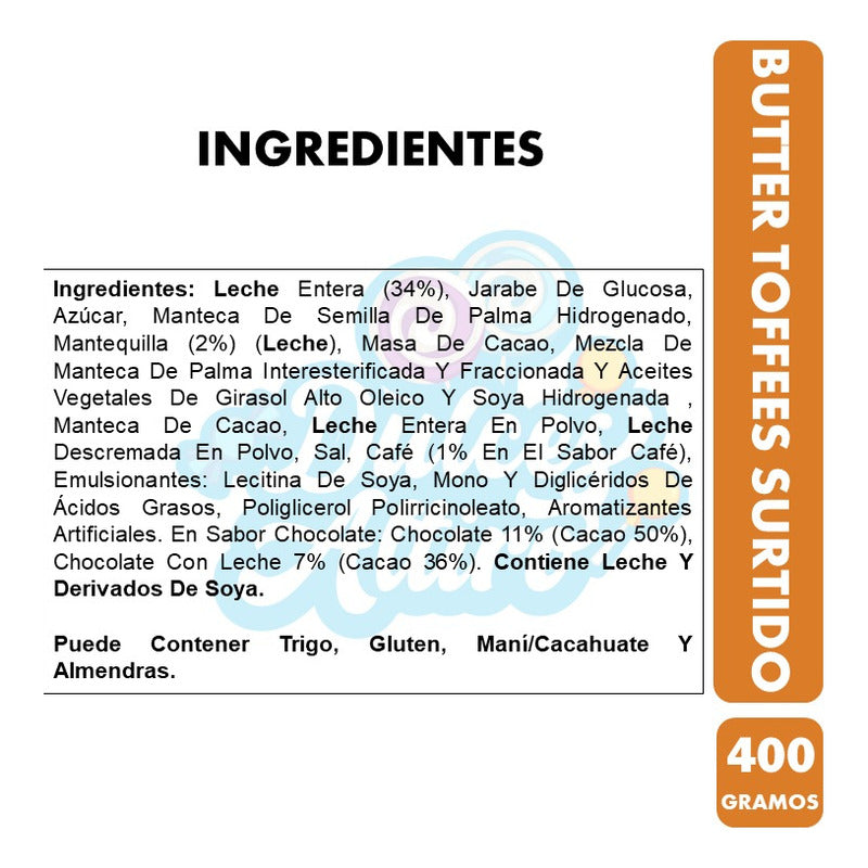 Butter Toffes Surtido ( Contiene 66 Unidades)