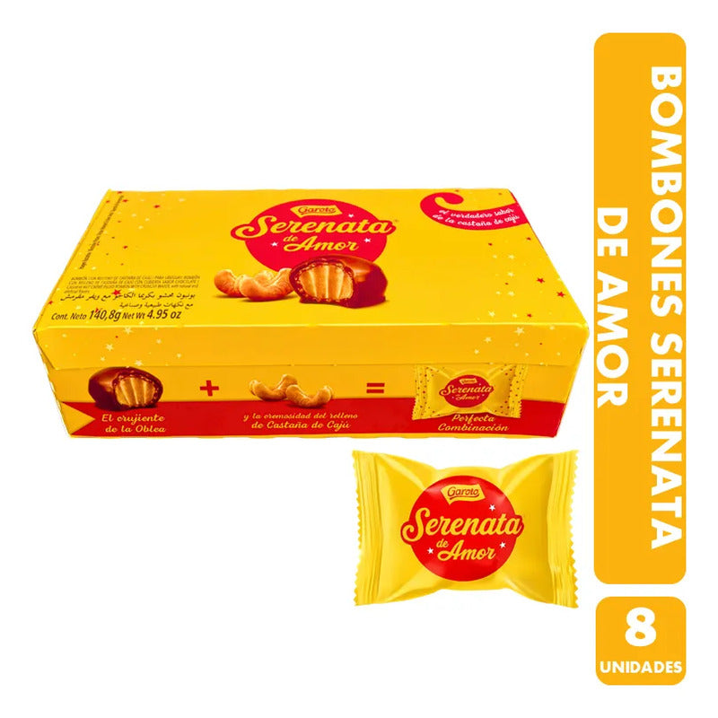 Oblea De Chocolate Y Castaña De Cajú Serenata De Amor (8u)