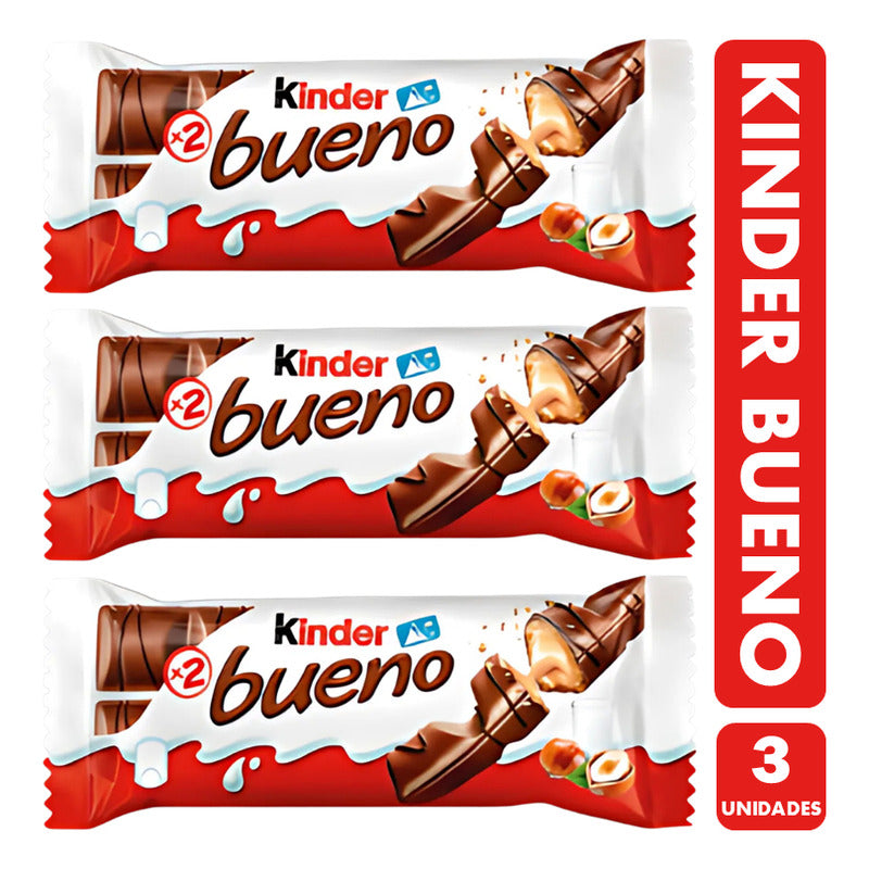 Chocolate Kinder Bueno - Chocolate De Leche (pack 3 Uni)