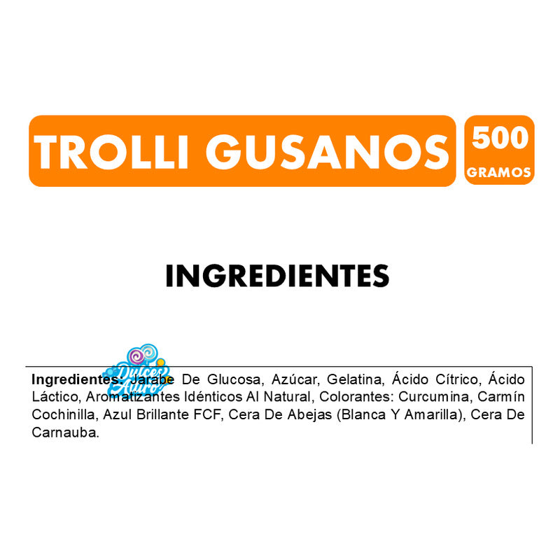 Trolli Gomitas En Forma De Gusanos (pote Con 500 Gramos)