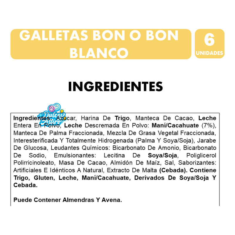 Galletas Bon O Bon Blanco De Arcor (pack De 6 Unidades)