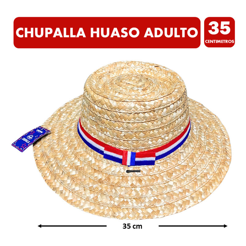 Sombrero Huaso Adulto Tipo Chupalla Para Fiestas Patrias
