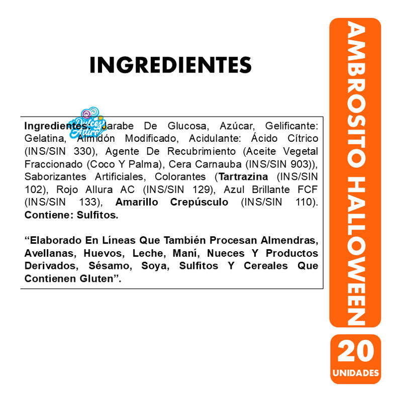 Dulces De Halloween - Ambrosito Terror De Ambrosoli (20 Uni)