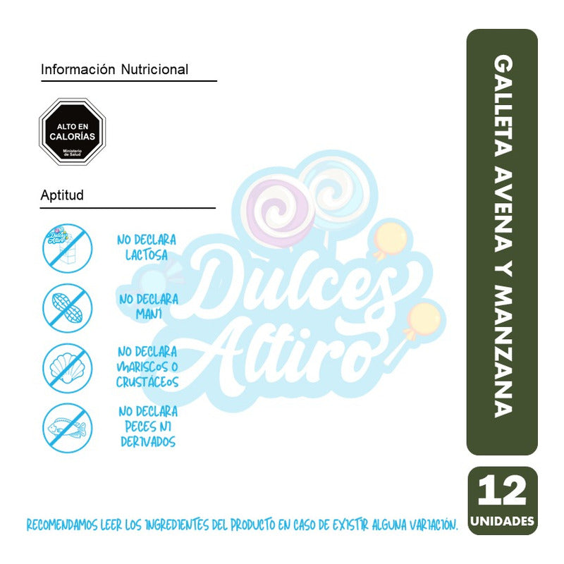 Galleta Saludables Avena Y Manzana Nutrabien (caja Con 12u)
