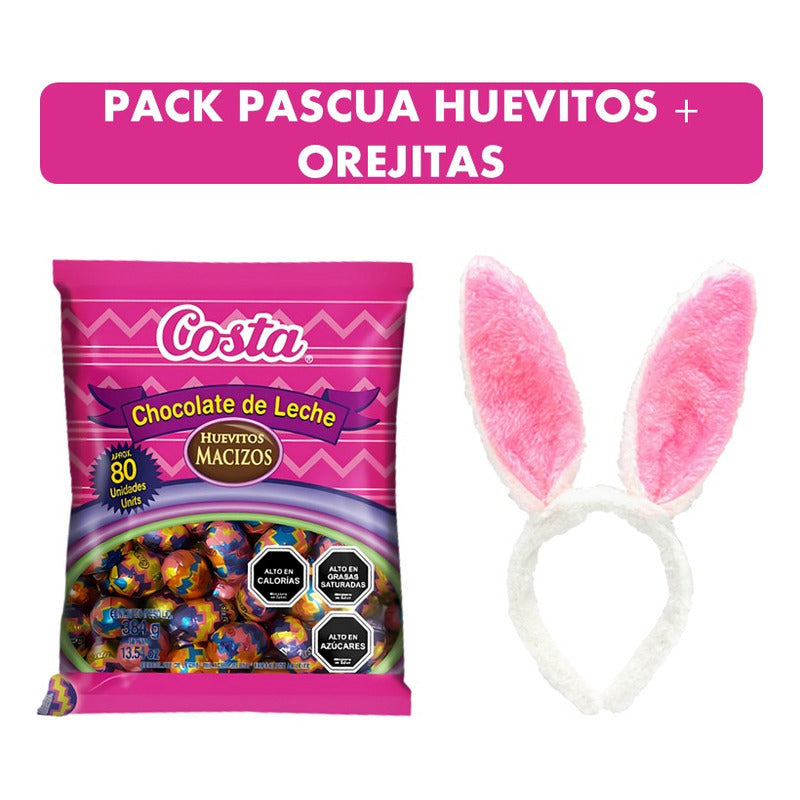 Pack De Huevitos De Pascua Costa Y Orejitas Rosadas