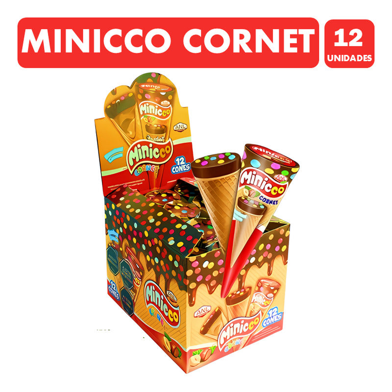 Minicco Relleno De Chocolate Y Crema Avellanas ( Caja 12 Un)