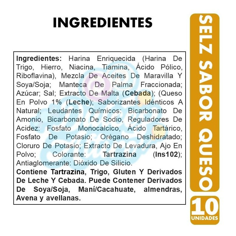 Pack De Galleta Selz Sabor Queso (pack De 10 Unidades)