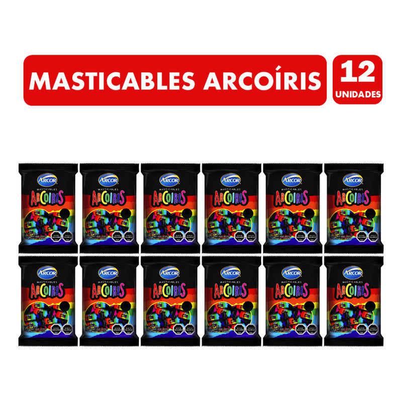 Dulces Para Halloween - Masticables Arcoíris (pack 12 Uni)