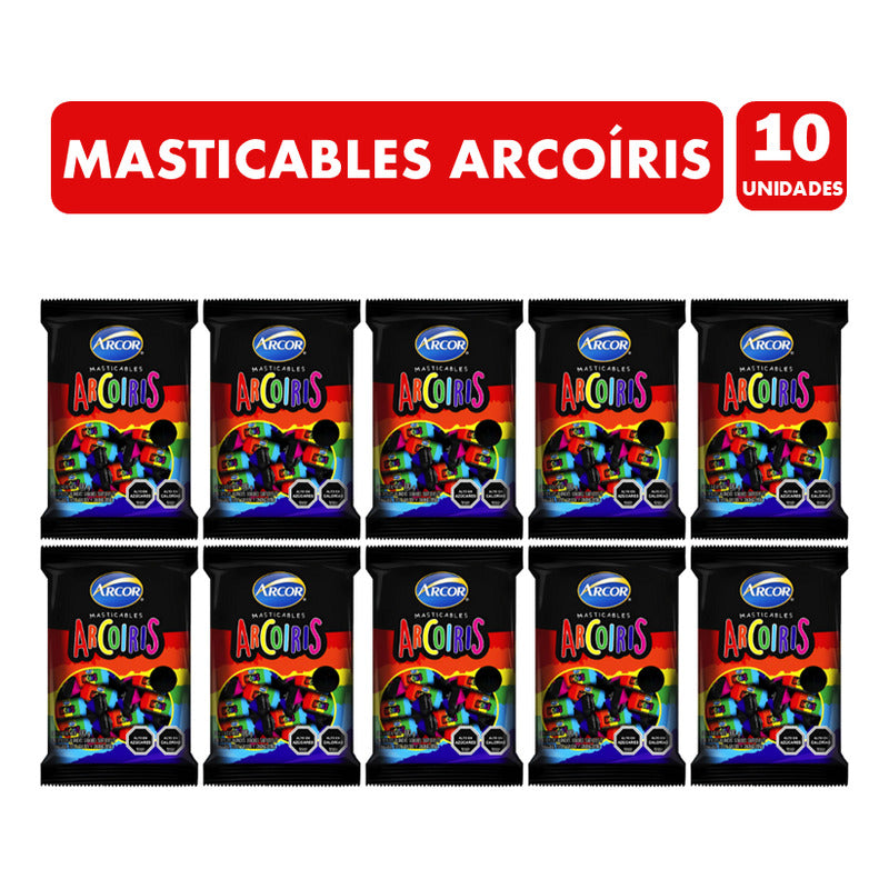 Dulces Para Halloween - Masticables Arcoíris (pack 10 Uni)