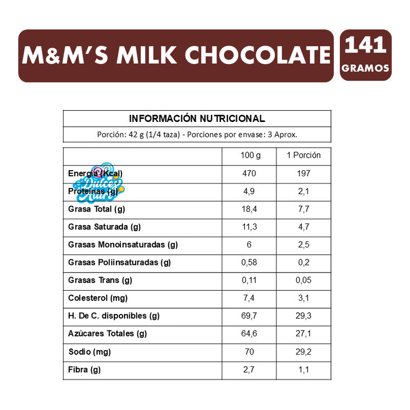 M&m Chocolate Importado Mars (bolsa Cafe Con 141,8 Gramos)