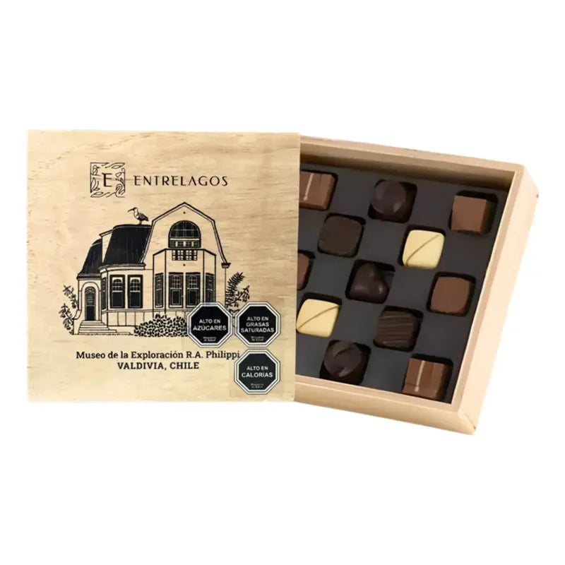 Caja De Bombones De Chocolates Surtidos Entre Lagos (13un)