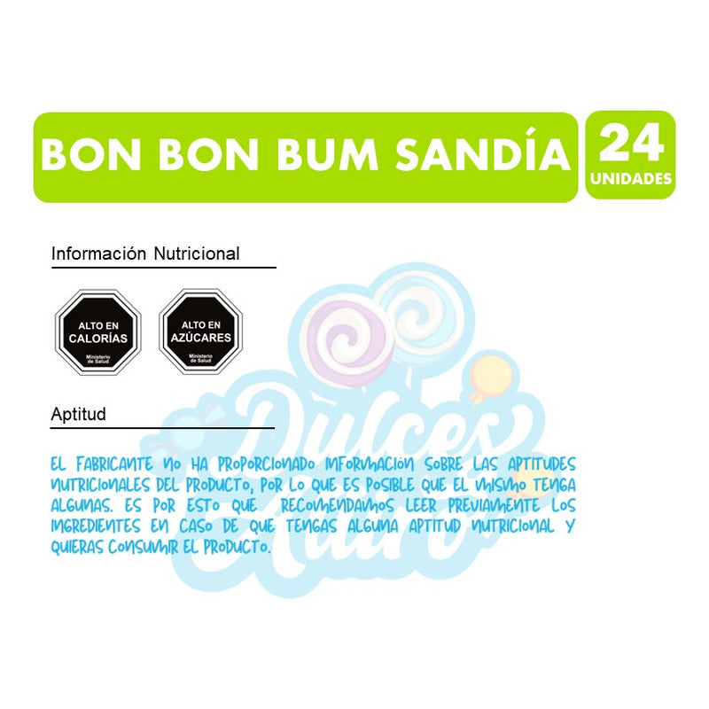 Bon Bon Bum Sabor Sandia - Coyacs (bolsa Con 24 Unidades)